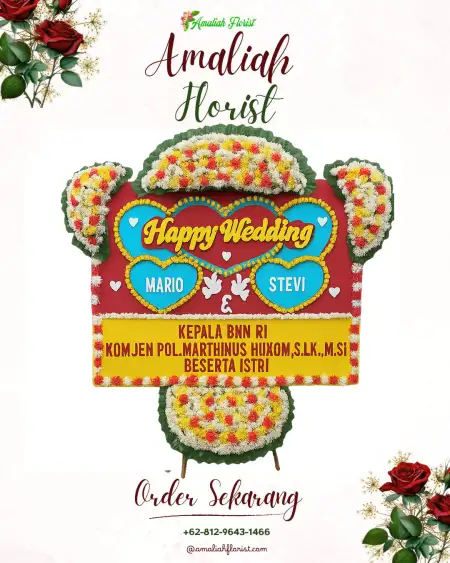 Papan Bunga Pernikahan Sirimau